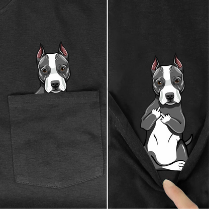 Dachshund Dog In Pocket T-Shirt