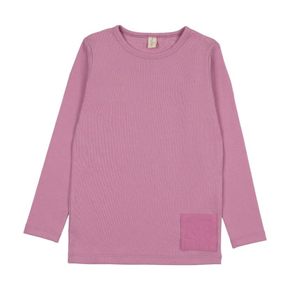 Denim Patch 3/4 Sleeve Cotton T-Shirt - Girl