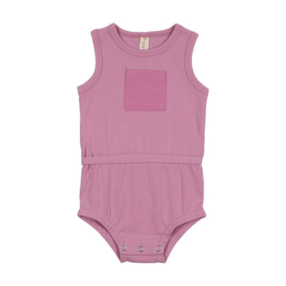 Denim Patch Cotton Romper