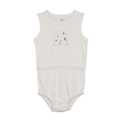 Denim Patch Cotton Romper
