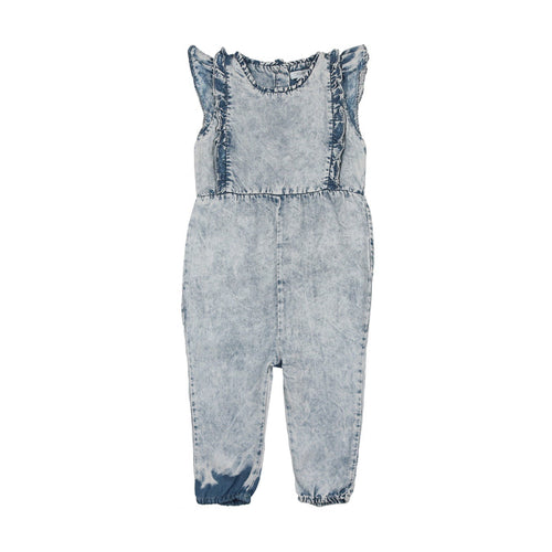 Denim Tencel Girls Long Romper
