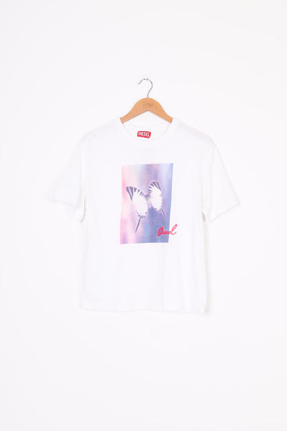 Diesel Womens White T-shirt Size XS