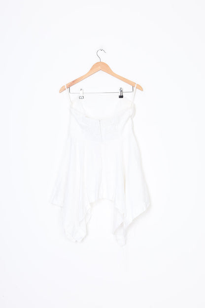 Dissh Womens White Top Size 10