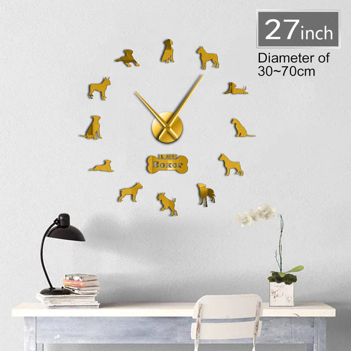 DIY Boxer Dog Wall Clock