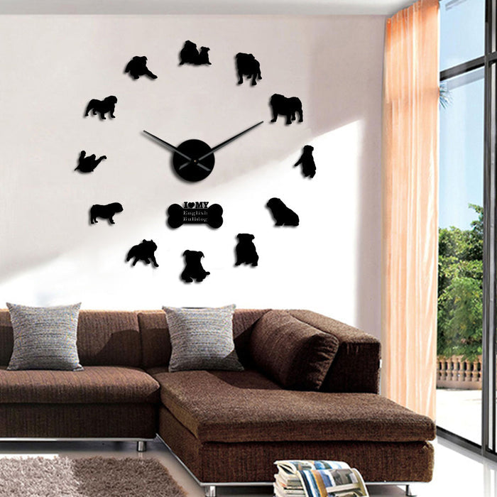 DIY English Bulldog Wall Clock