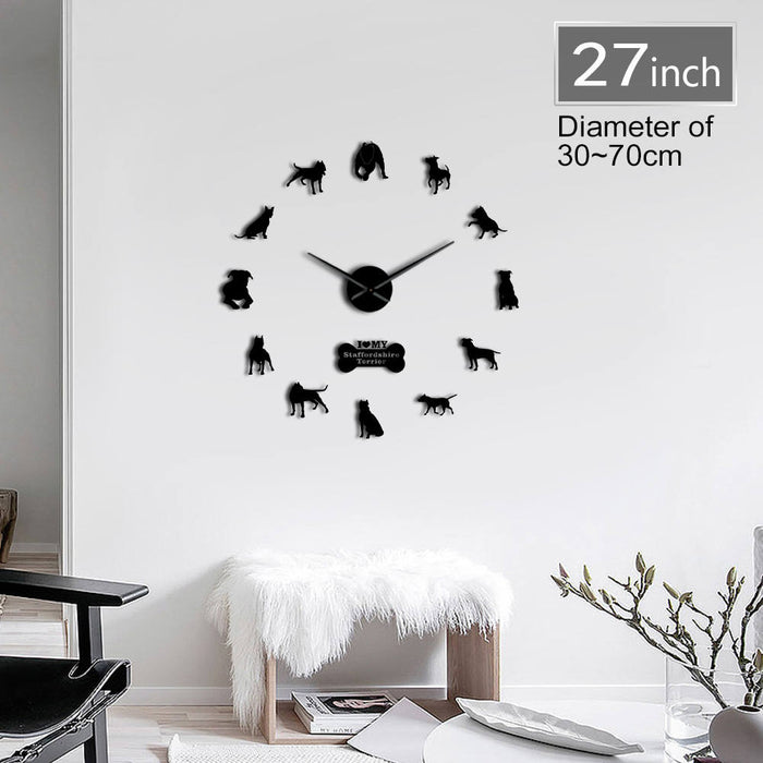 DIY Staffy Wall Clock