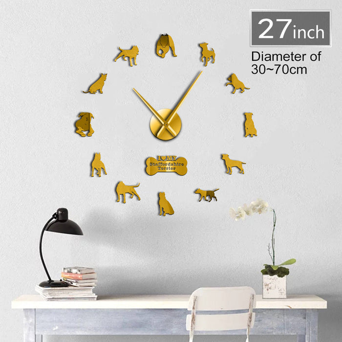 DIY Staffy Wall Clock