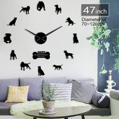 DIY Staffy Wall Clock