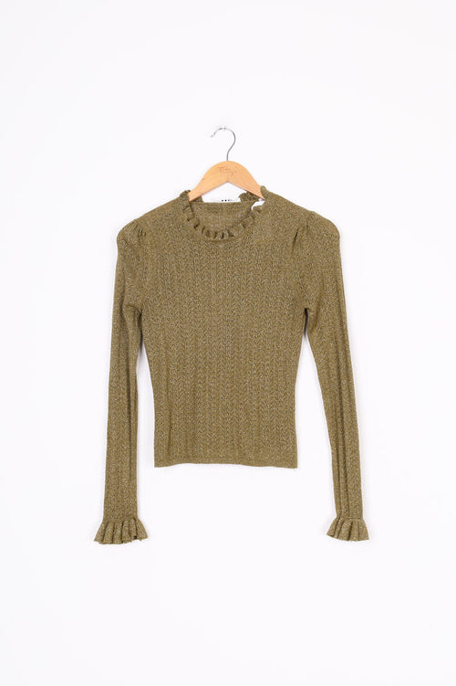 Doen Womens Green Top Size S