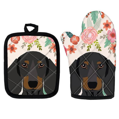 Dog pot holder and oven mitt