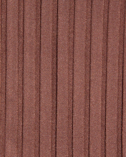Close-up of cafe-colored ribbed fabric used in the LSPACE cafe Dolce Bikini Bottom.