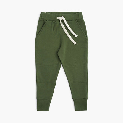 Dreamy Skinny Sweats - Organic Cotton Kids Sweatpants - Hunter - Kids and Teens Sweatpants Made in Canada - mini mioche