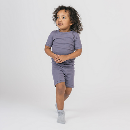 Dreamy Shortie Pajamas - Sleepers - Vintage Plum - 1/2 years - mini mioche