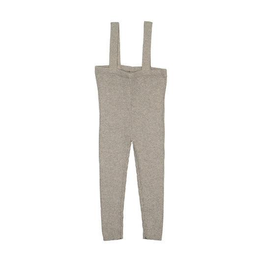 Dressy Grey Knit Overalls