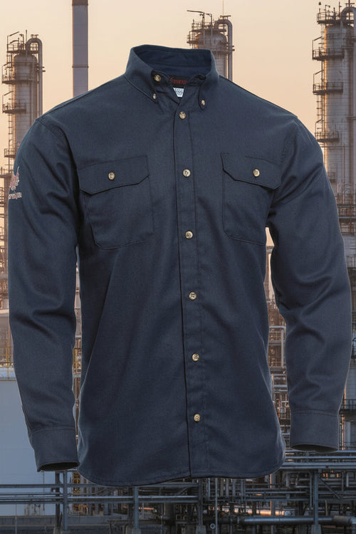 DRIFIRE Tecgen Select Navy Blue 5.5 oz Work Shirt TCG011602