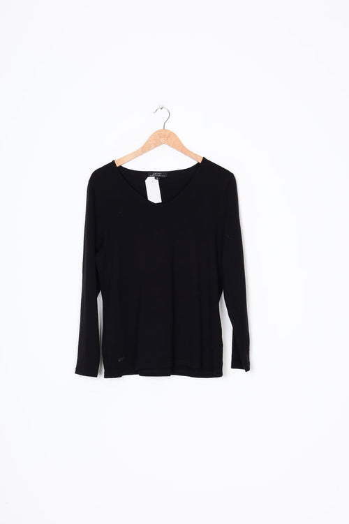 Ebony Womens Black Top Size 16