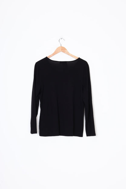 Ebony Womens Black Top Size 16