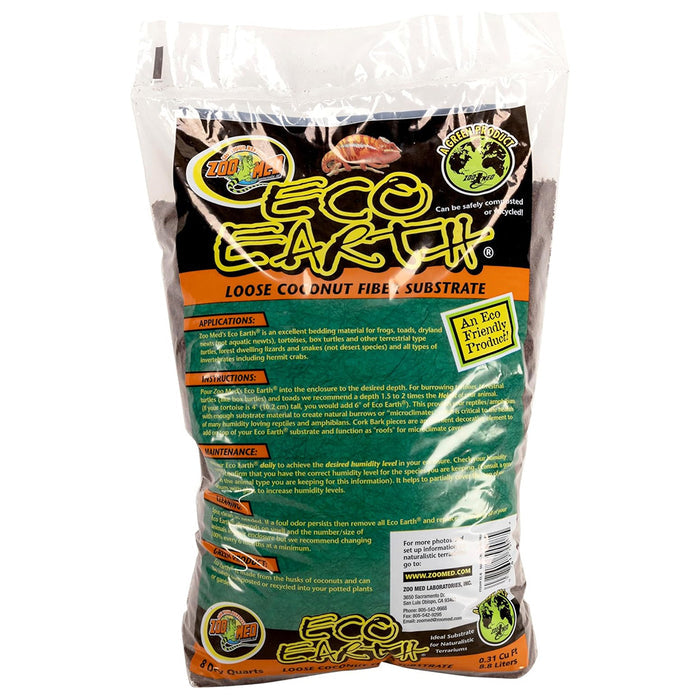 Eco Earth Loose Coconut Substrate back of bag.