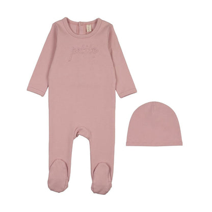 Embossed Petite Footie Set