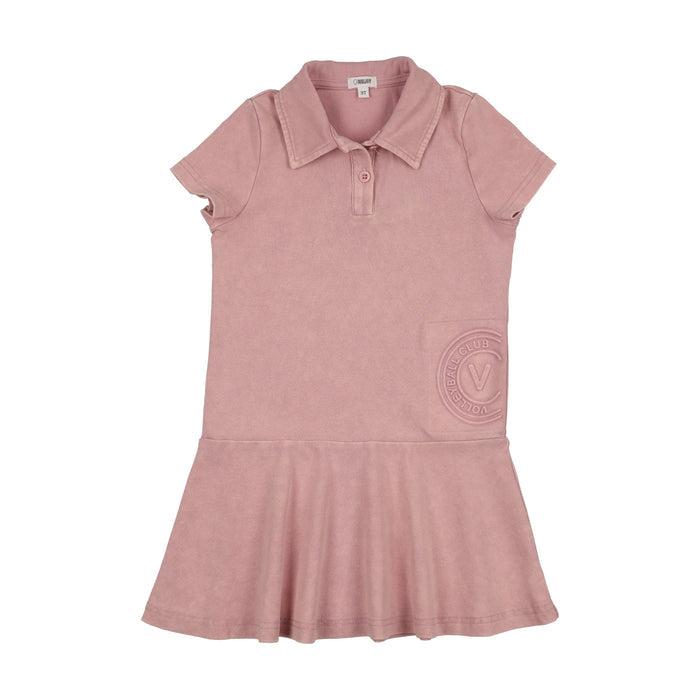 Embossed Volleyball Short Sleeve Dress