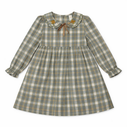 Embroidered Collar Dress