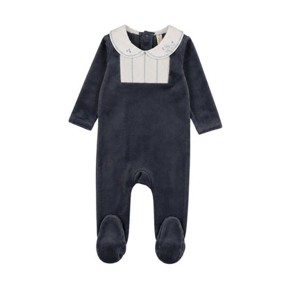 Embroidered Collar Footie