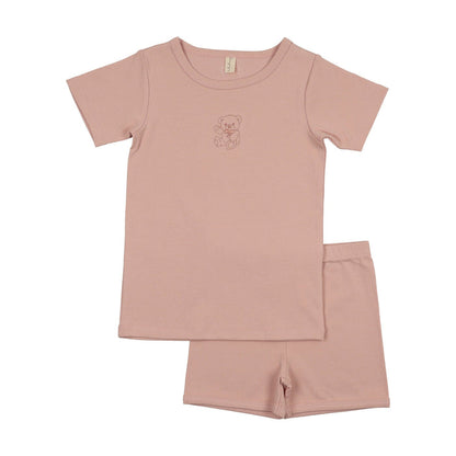 Embroidered Graphic Short Sleeve Lounge Set