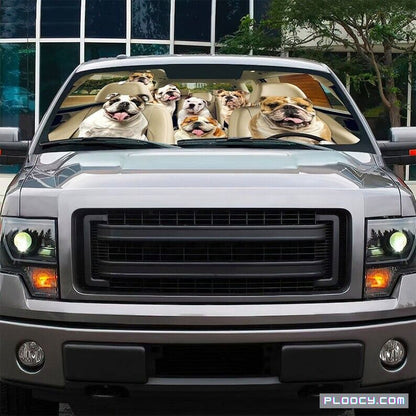 English Bulldog Car Sun Shade