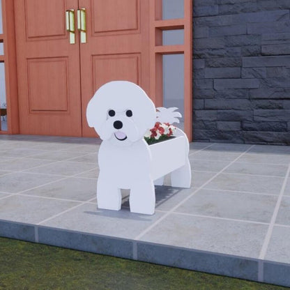 English Bulldog Flower Planter
