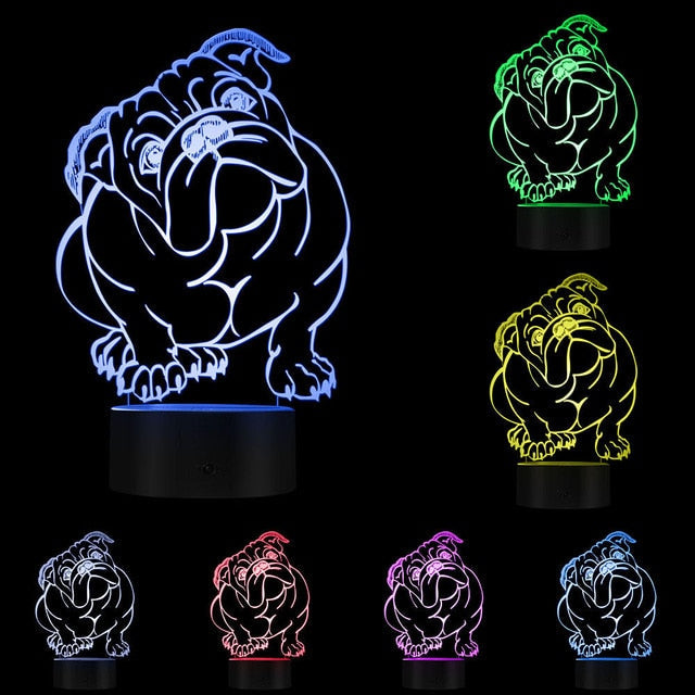 English Bulldog LED Lamp
