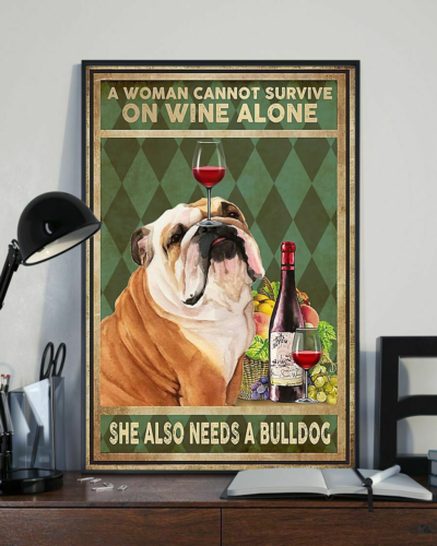 English Bulldog Metal Poster