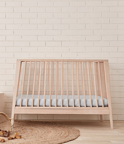 Fitted Cot/Crib Sheet Twin Pack Cotton Grey