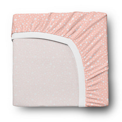 Fitted Cot/Crib Sheet Twin Pack Cotton Pink
