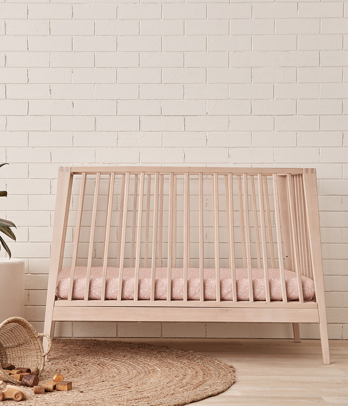 Fitted Cot/Crib Sheet Twin Pack Cotton Pink