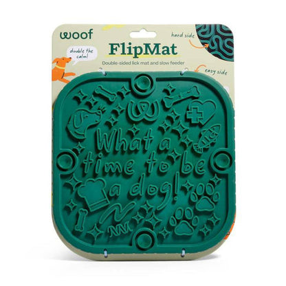 Woof flipmat double-sided lick mat and slow feeder