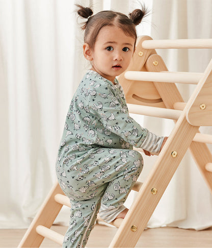 Footless Romper Cotton Olive Chicken Run