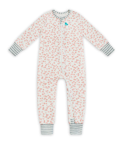 Footless Romper Cotton Rose Bubbles