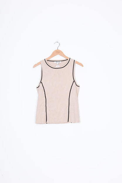 Forever New Womens Beige Top Size L