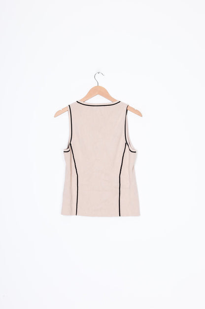 Forever New Womens Beige Top Size L
