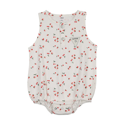 Fruit Party Denim Romper