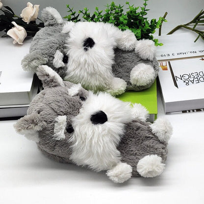 Fuzzy Schnauzer Slippers