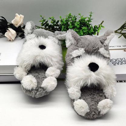 Fuzzy Schnauzer Slippers