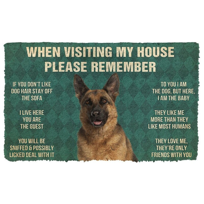 German Shepherd House Rules Doormat