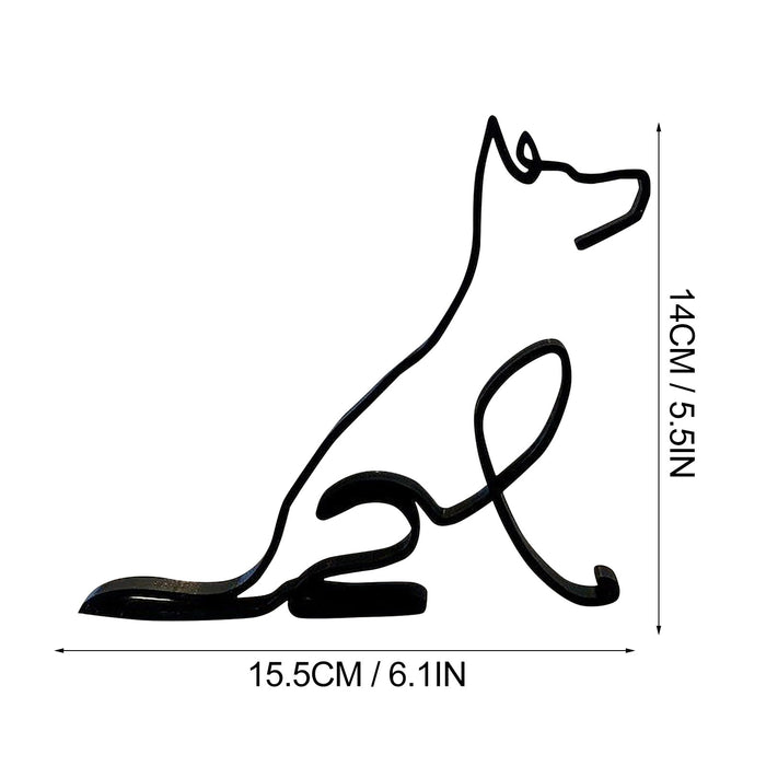 German Shepherd Metal Sculpture