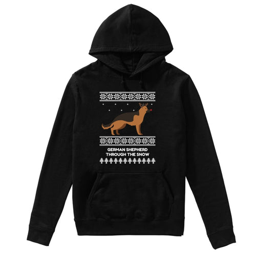 German Shepherd Through The Snow - Unisex Hoodie