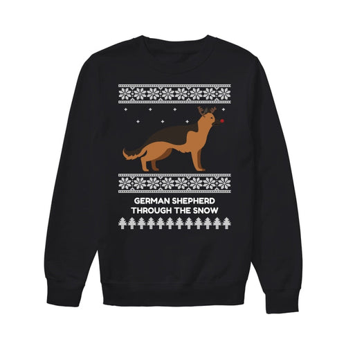 German Shepherd Through The Snow - Unisex Sweatshirt