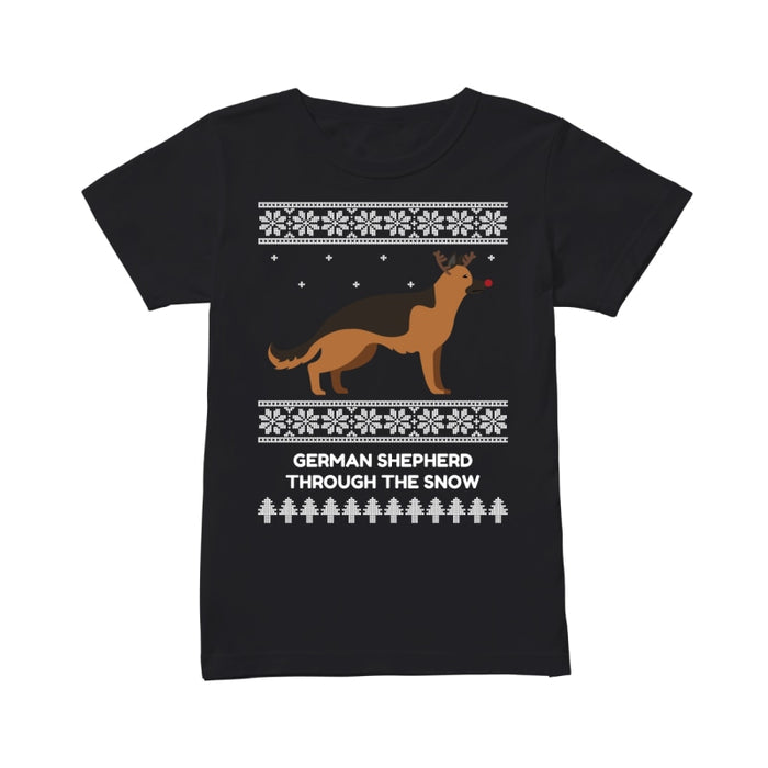 German Shepherd Through The Snow - Women's T-shirt