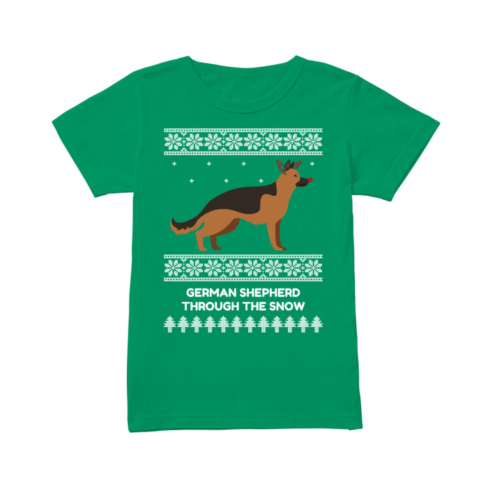 German Shepherd Through The Snow - Women's T-shirt