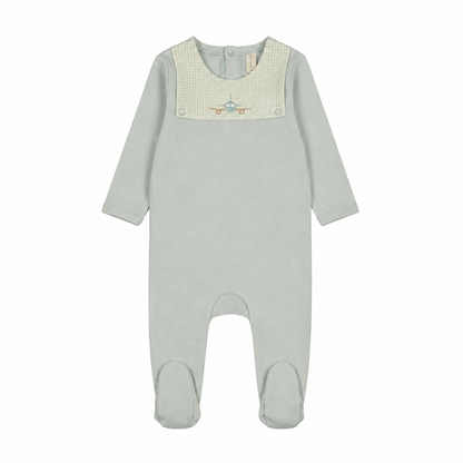 Gingham Bib Footie