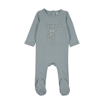 Gingham Teddy Footie